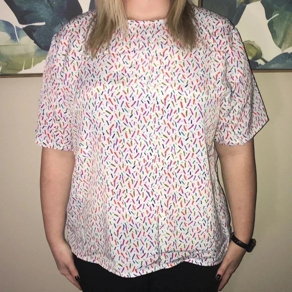 Vintage Impressions Woman 80s style blouse—Size 18